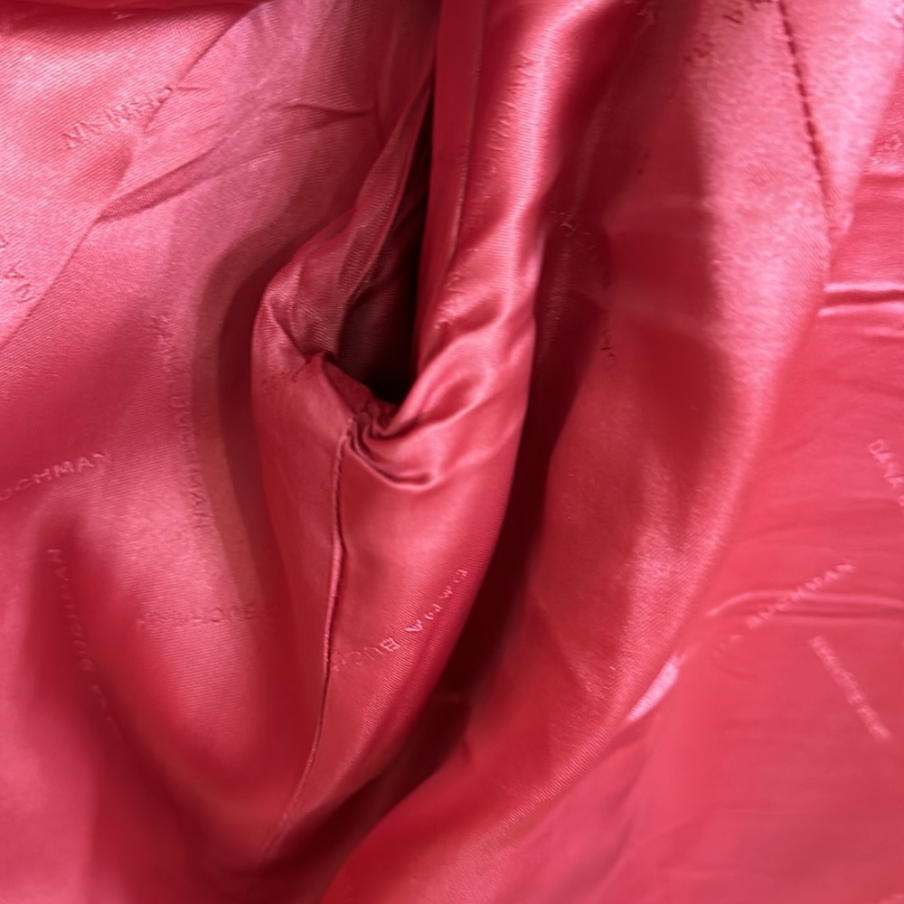 Pink Leather Jacket Dana Buchanan Rosy Pink Vintage Size Large - Picture 12 of 16